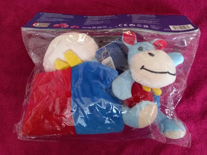 Set de 2 doudous hippopotames à hochets - photo numéro 2