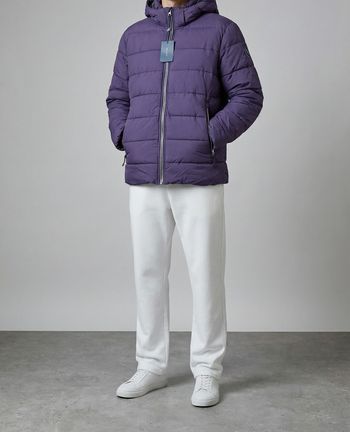 Doudoune GANT violette à capuche taille L neuve