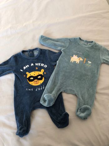 2 pyjamas 1 mois coton bio