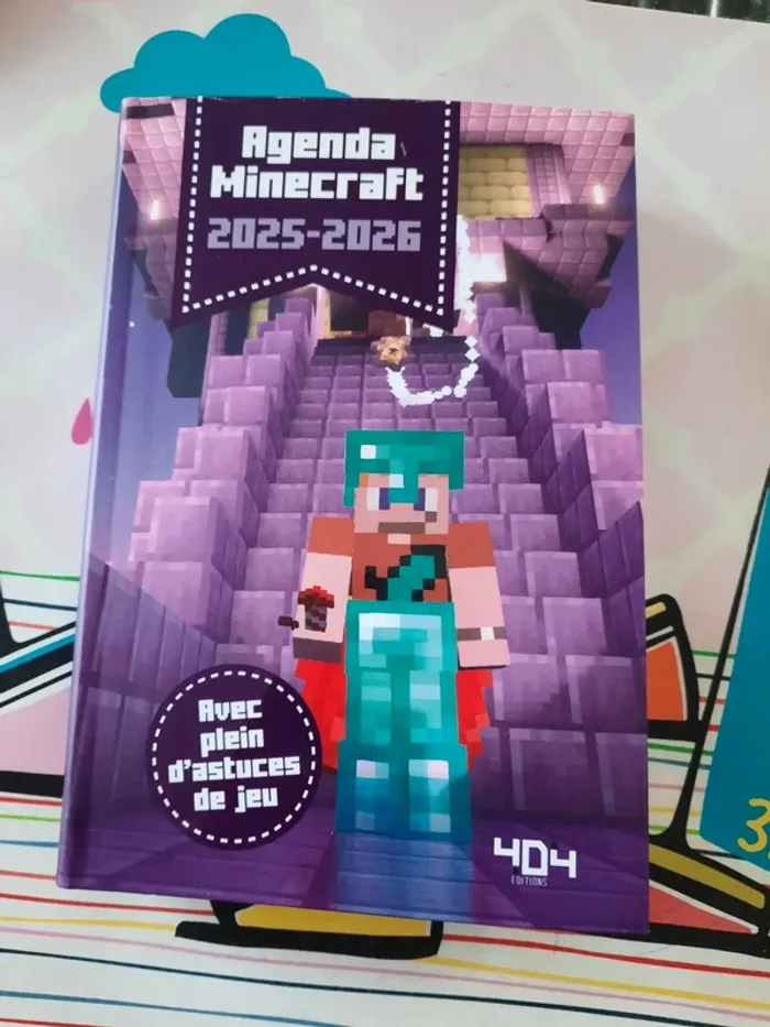 Agenda Minecraft 2025-2026 neuf