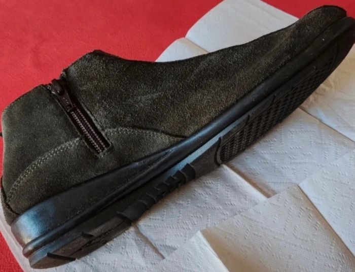 Bottines femme cuir kaki taille 39 - photo numéro 6