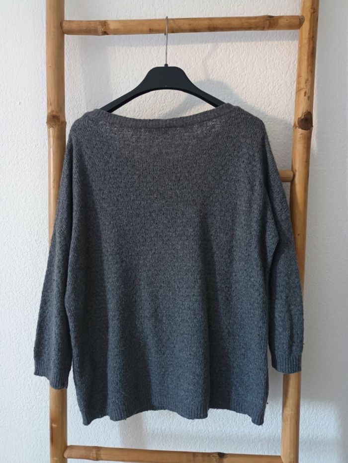 Joli pull en cachemire gris Stile Benetton taille S/M - photo numéro 3