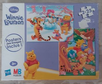 2  puzzles 25 pièces - Winnie l'ourson - MB