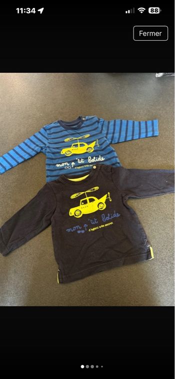 Lot haut à manches longues