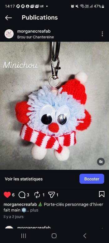 Porte-clés Minichou Hiver