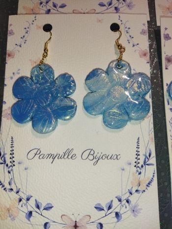 Boucles d'oreilles flower chrome 