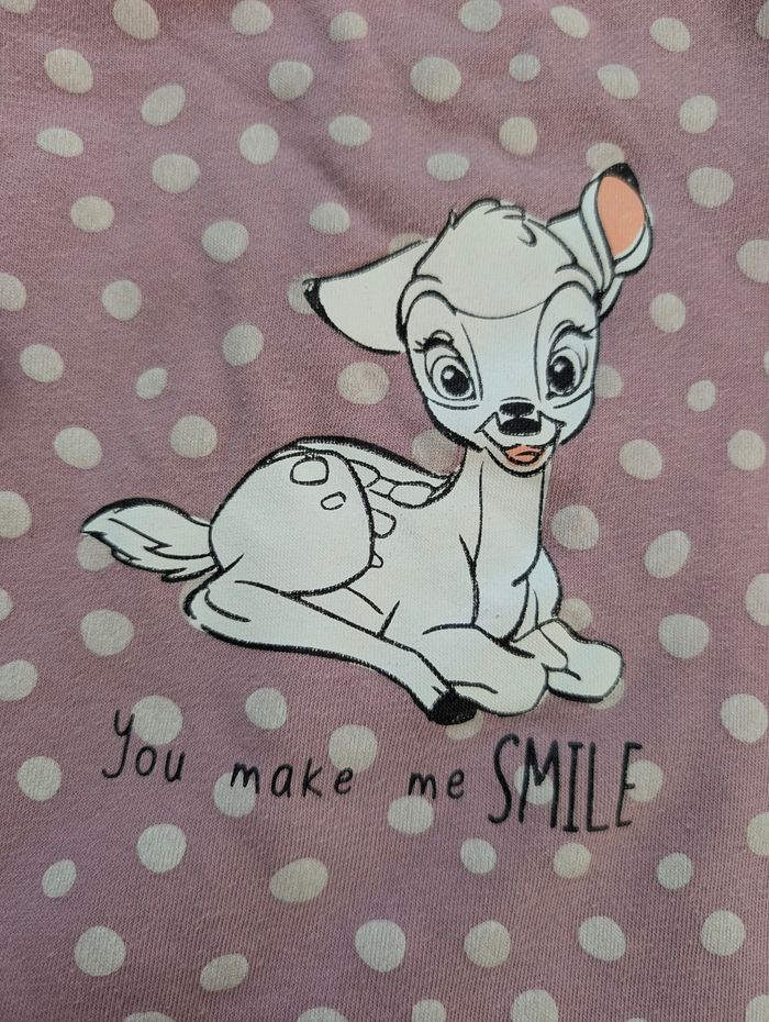 Robe Disney Baby 6–12 mois – Bambi – rose à pois –tres bon état - photo numéro 2
