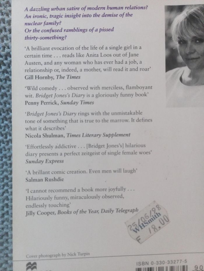 Helen Fielding - Bridget Jones's diary Livre en Anglais - photo numéro 3