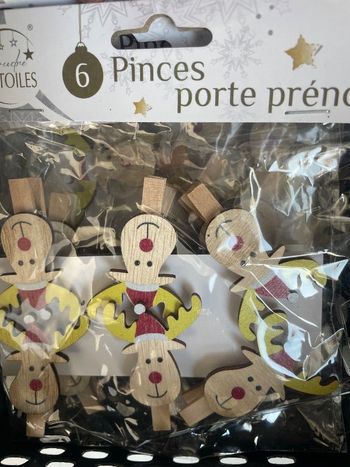 6 pinces porte prénoms