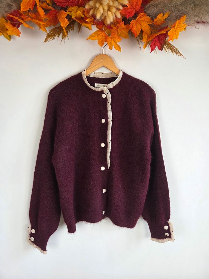 Gilet bordeaux taille 38