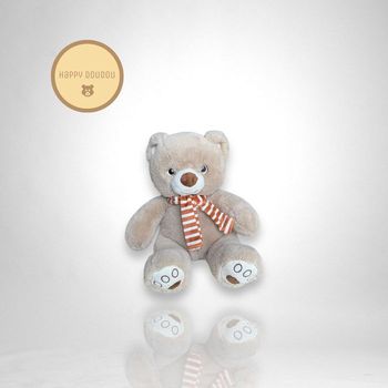 Peluche Ours beige écharpe CP A691