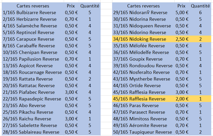 Vente de cartes Pokémon Reverse et Holo – Série 151 🔥 - photo numéro 2