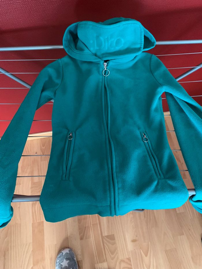 Gilet polaire bleu turquoise