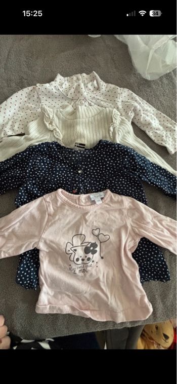 Lot de 4 t-shirts manches longues 