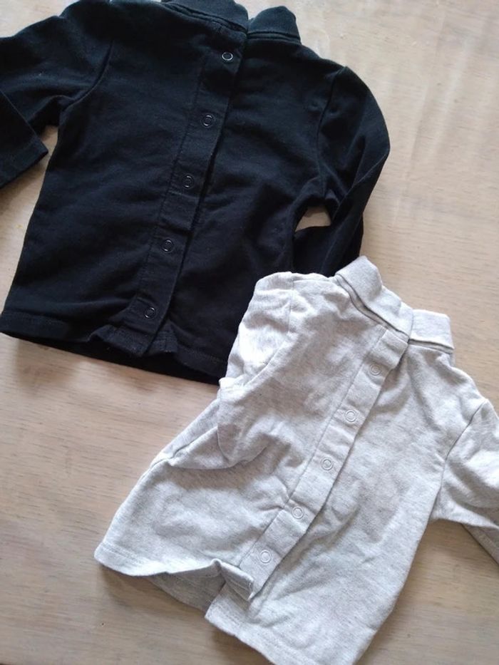 Lot de 2 sous-pulls gris et noir 3 mois - photo numéro 4