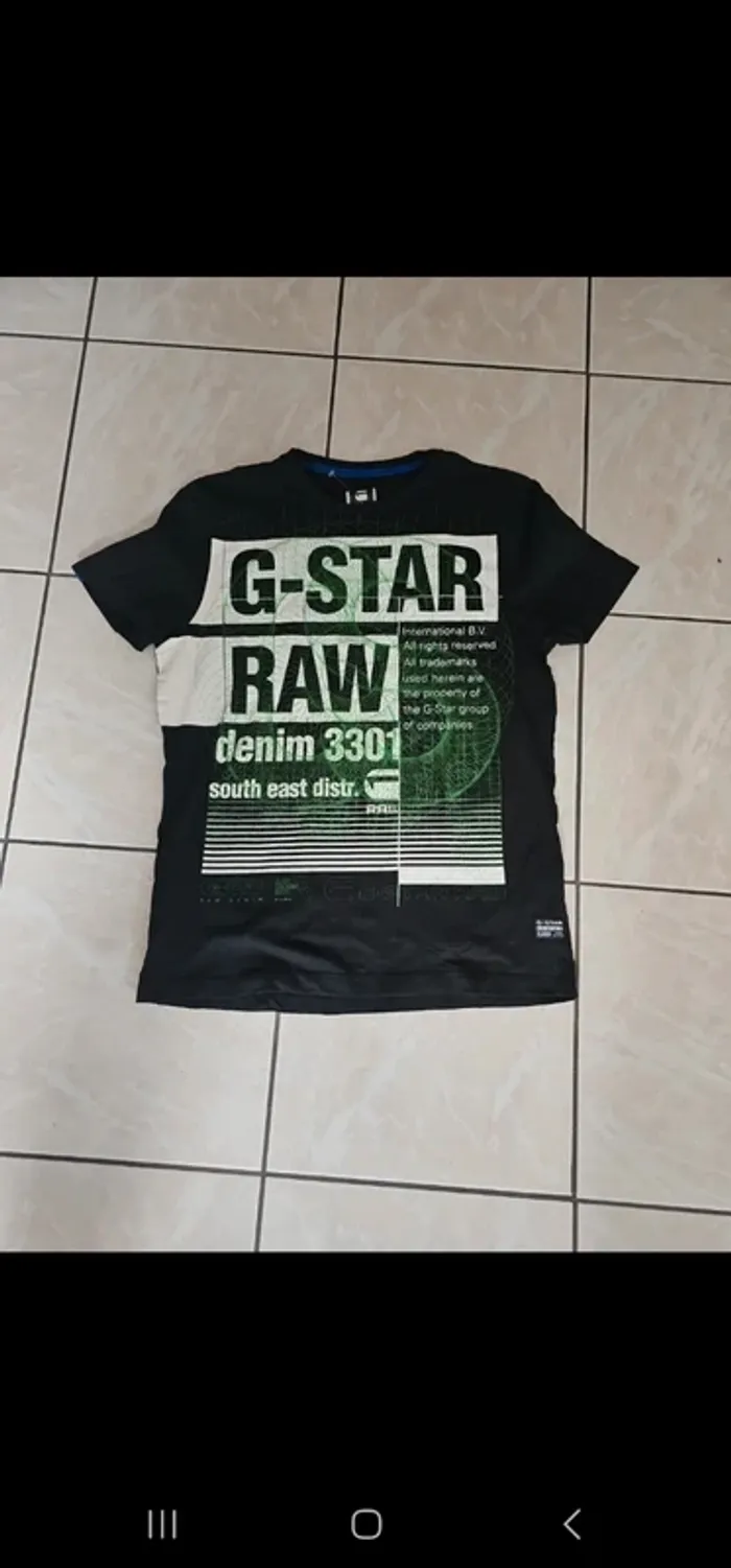 Tee shirt manches courtes gstar taille L
