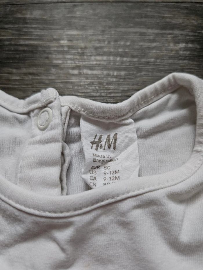 Lot de 4 tee-shirts manches longues fille taille 12 mois - photo numéro 3