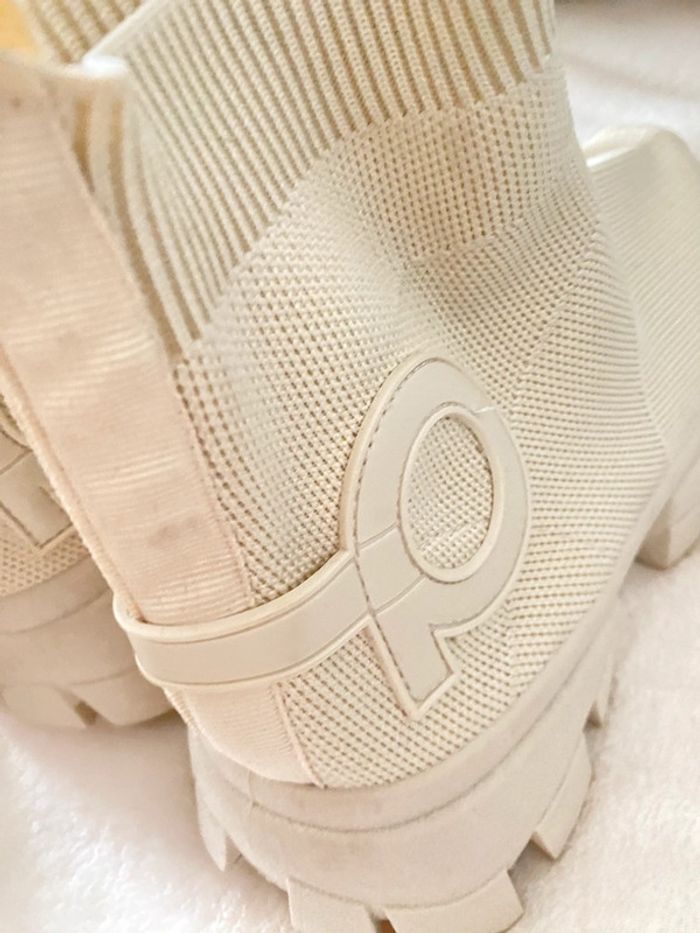 Bottines Chaussettes Crème Pointure 36 - photo numéro 5