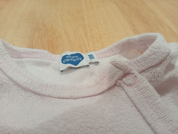 Pyjama Hiver Mots D'Enfants Fille 9 Mois - photo numéro 3