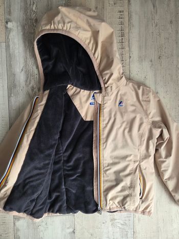 Blouson chaud fourré K-way Lily marmotta beige 8 ans 