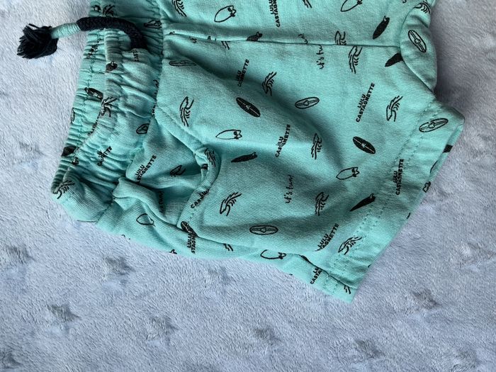 short turquoise motifs surf lien de serrage taille élastique 3 mois lulu castagnette - photo numéro 4