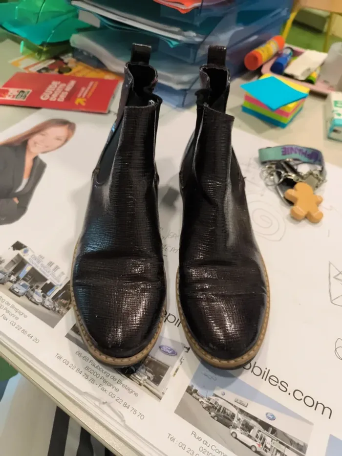 Bottines vernis