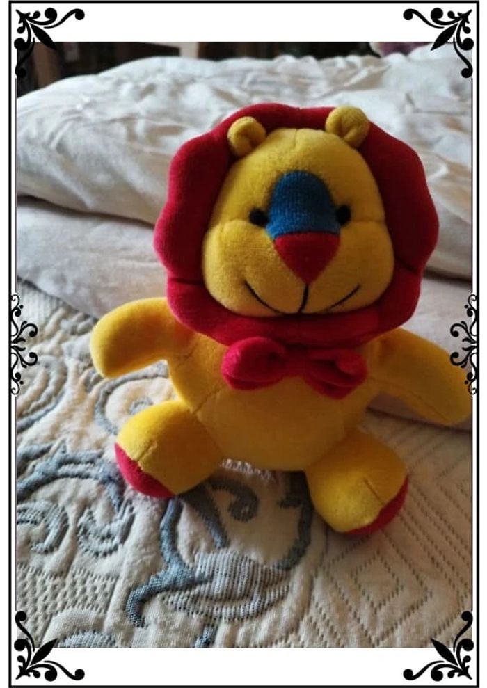 Mini peluche lion rouge et jaune - photo numéro 7