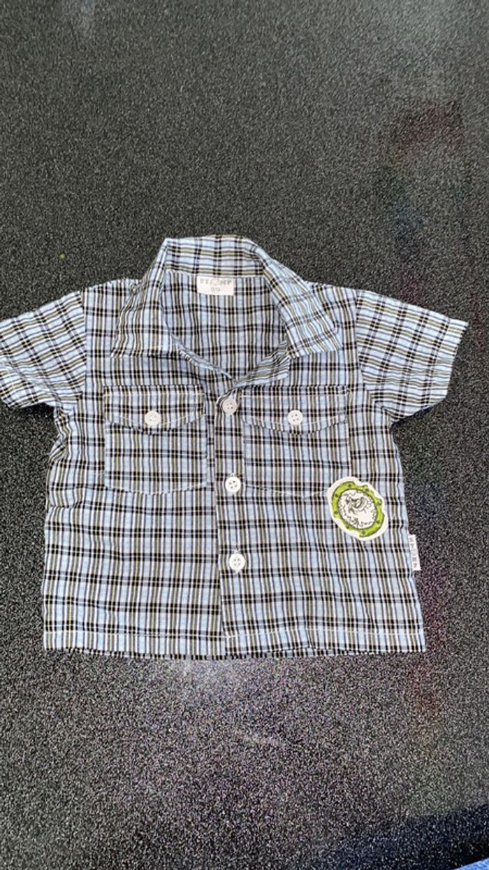 Chemise manche courte 0-3 mois