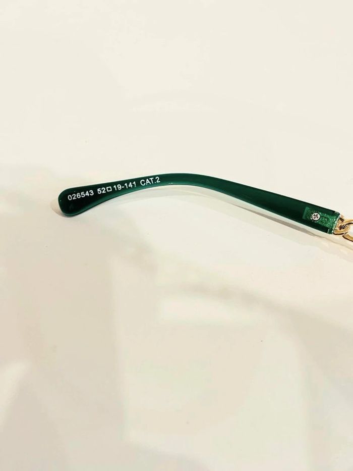 Lunette de soleil femme cats vertes bras en chaîne dorée UV protection catégorie 2 - photo numéro 6
