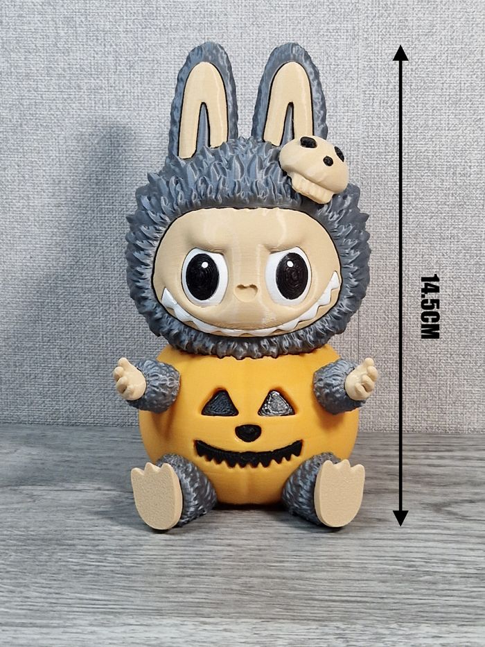 Figurine LaBuBu Citrouille 14.5cm env. - Gris ED1 - - photo numéro 2