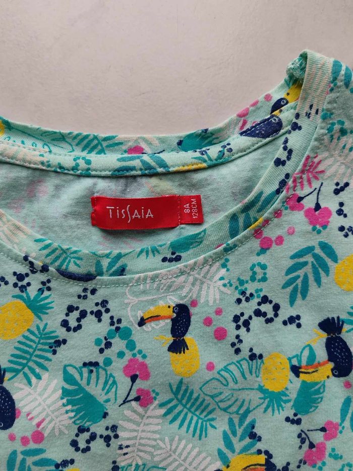 Robe tropical Toucan bleue Tissaia 8 ans neuve - photo numéro 2