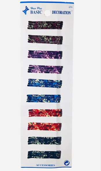 X10 Barrettes Cheveux Multicouleurs Hair Plus Basic Decoration
