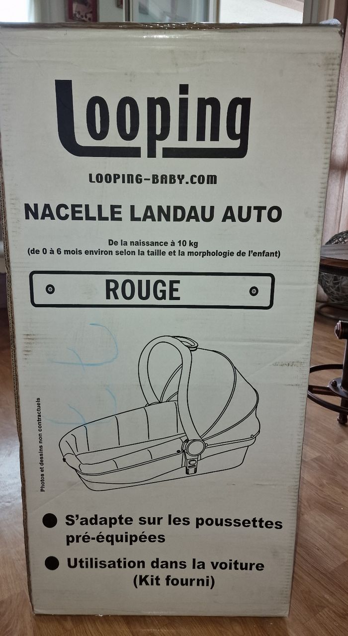 Nacelle looping auto"go rouge "neuve dans son carton d'origine (Jamais déballée) - photo numéro 9