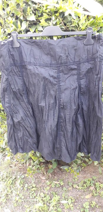 Ms mode jupe noir froissée taille 48