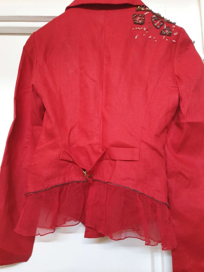 Veste Blazer Soie et Lin Zapa Taille 36 - photo numéro 6