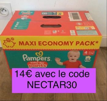 94 couches Pampers baby dry pants taille 4