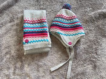 Parure bonnet écharpe fille