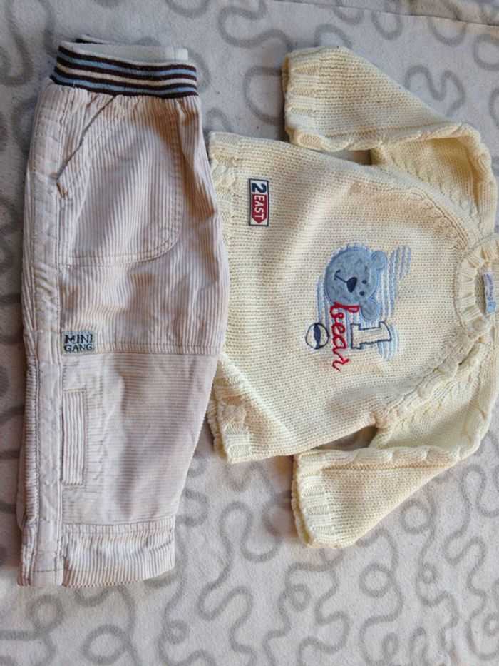 Pull chaud pantalon velours - photo numéro 2