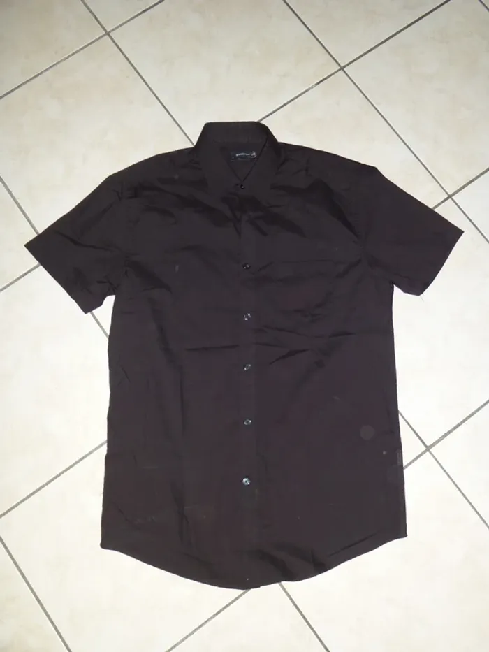 chemise manche court noir IN extenso taille 37/38 regular fit