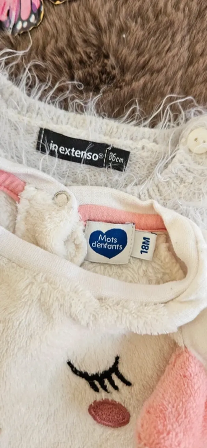 Lot de 2 pulls chaud hiver 18 mois fille - photo numéro 4