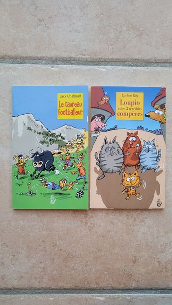 Lot 2 livres 7-8 ans : le taureau footballeur + Loupio et compères 