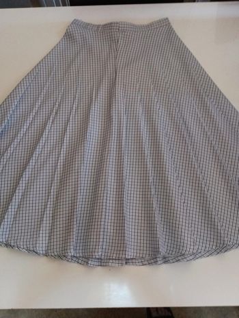Jupe femme mi longue plissée à carreaux taille haute rétro vintage ancien taille 32/34