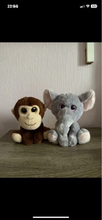 Lot de 2 peluches