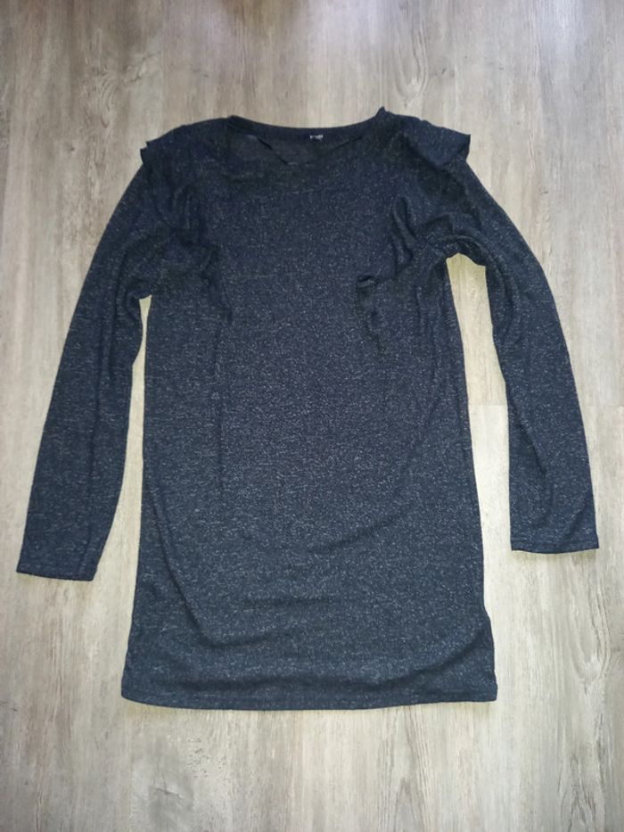 robe pull bleu marine et blanche kiabi taille 12 ans