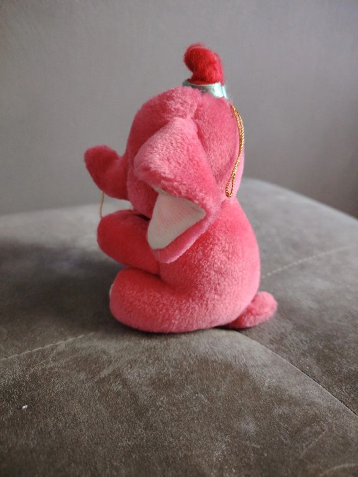 Peluche éléphant rose - photo numéro 2