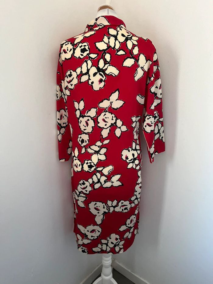 Robe Darine rose rouge à fleurs Zara S - photo numéro 6