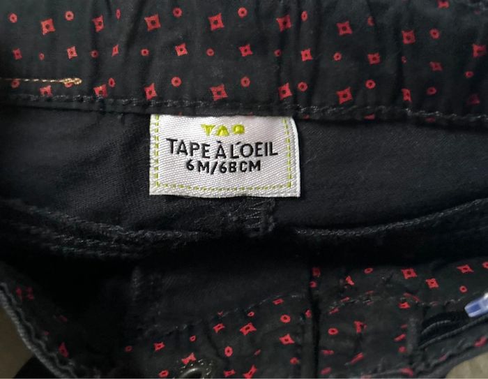 Pantalon jean noir 6 mois tape à l’œil - photo numéro 2