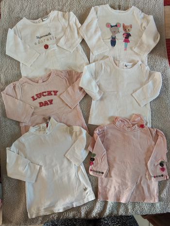 Lot de 6 sous pulls 6 mois