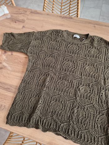 Pull en crochet kaki Only XS