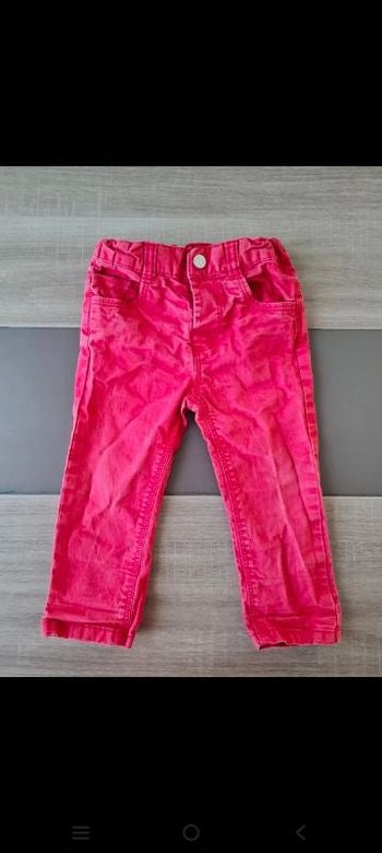 Pantalon 12 mois rouge réglable